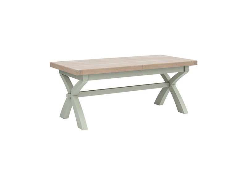 Salcombe Sage Cross Leg Ext. Dining Table