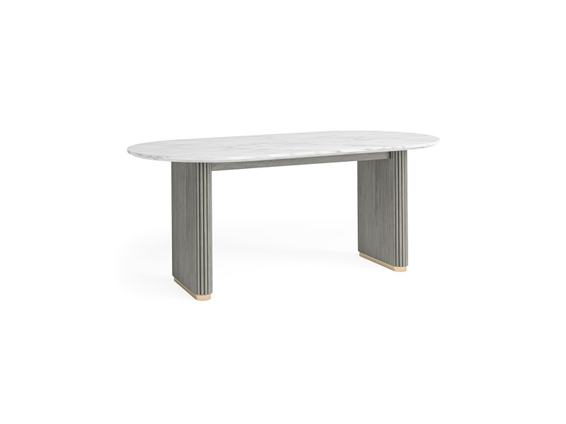 Isabella Oval Dining Table Marble Top