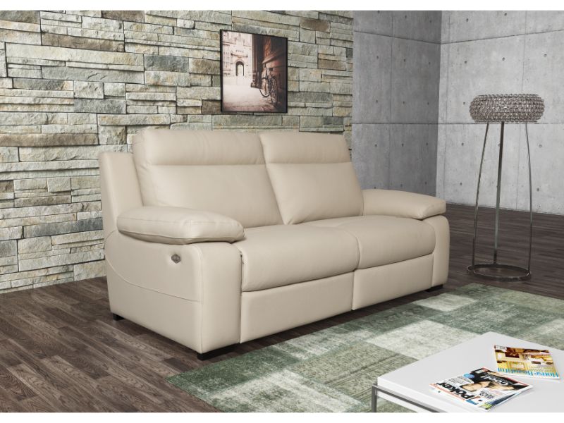 Amalfi 3+2 Offer - Real Italian Leather Light Grey