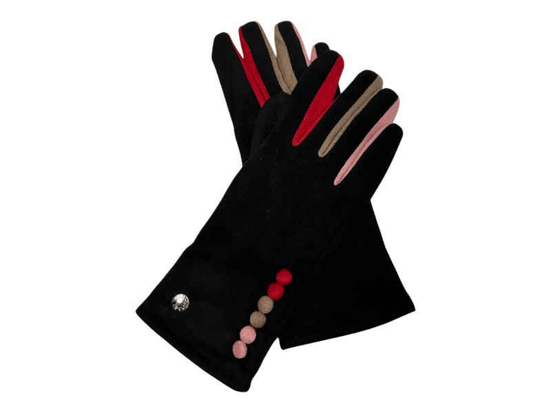 Colourful Fingers Boxed Gloves Black
