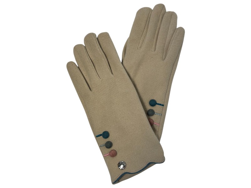 Scallop Cuff Boxed Gloves Cream