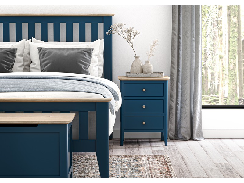 Marlow Navy Blanket Box