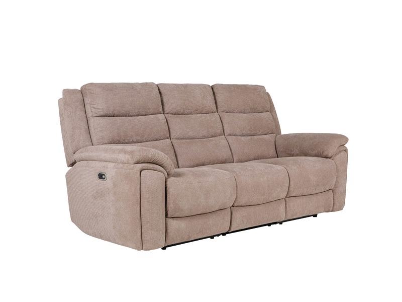 Reese 3 seater Electric Recliner Biscuit Sofa