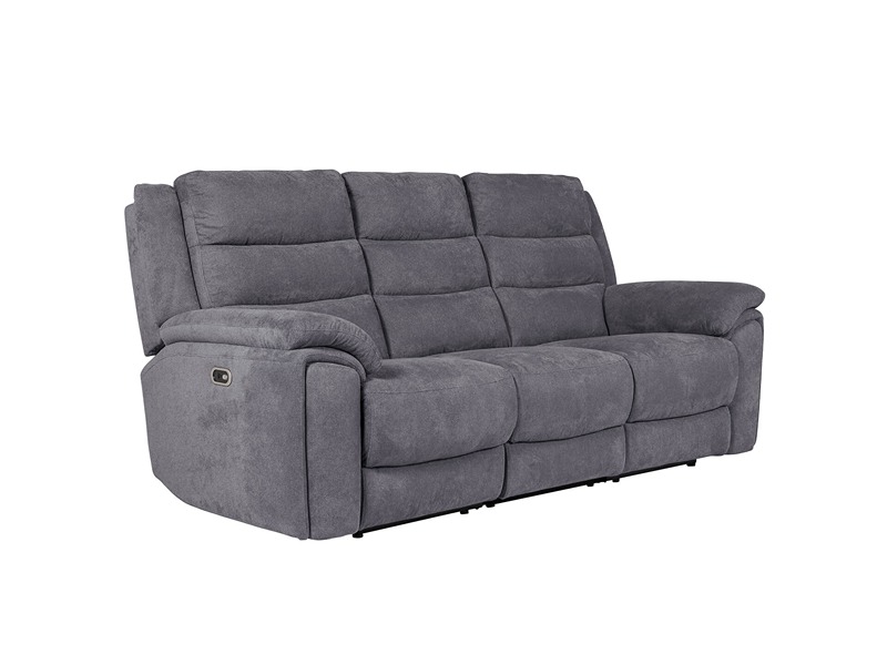Reese 3 seater Electric Recliner Dark Grey Sofa