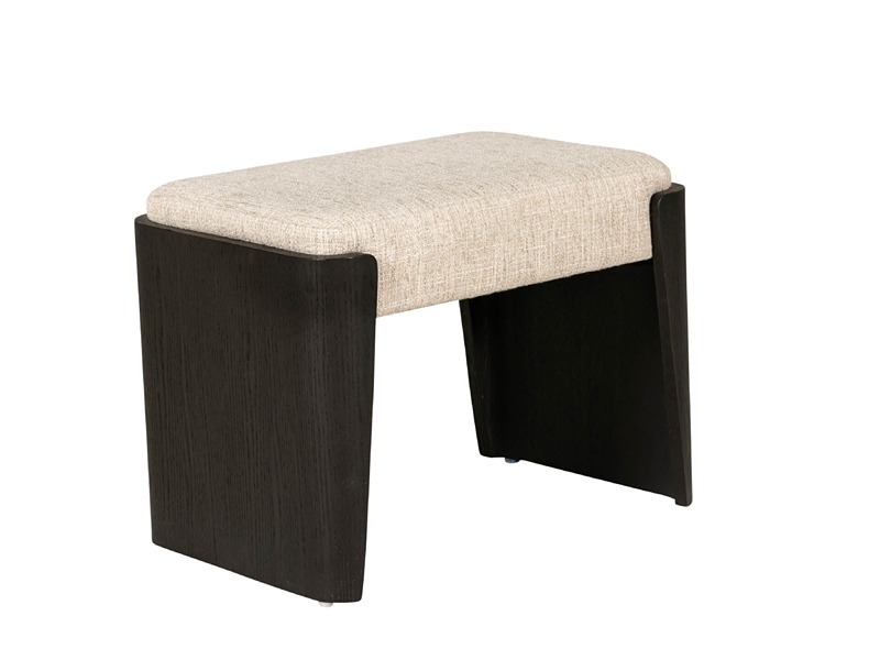 Rhodes Ebony Dressing Stool