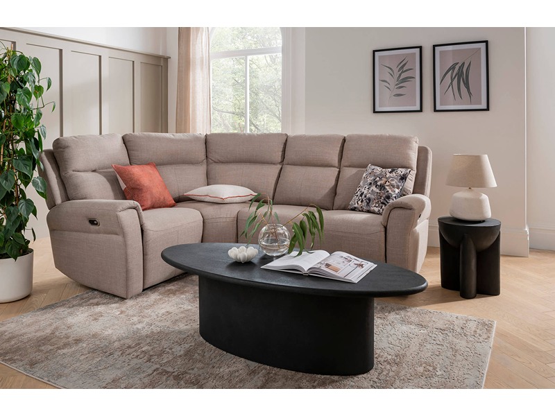 Russo -4 Pce Corner Group Electric Recliner - Ash