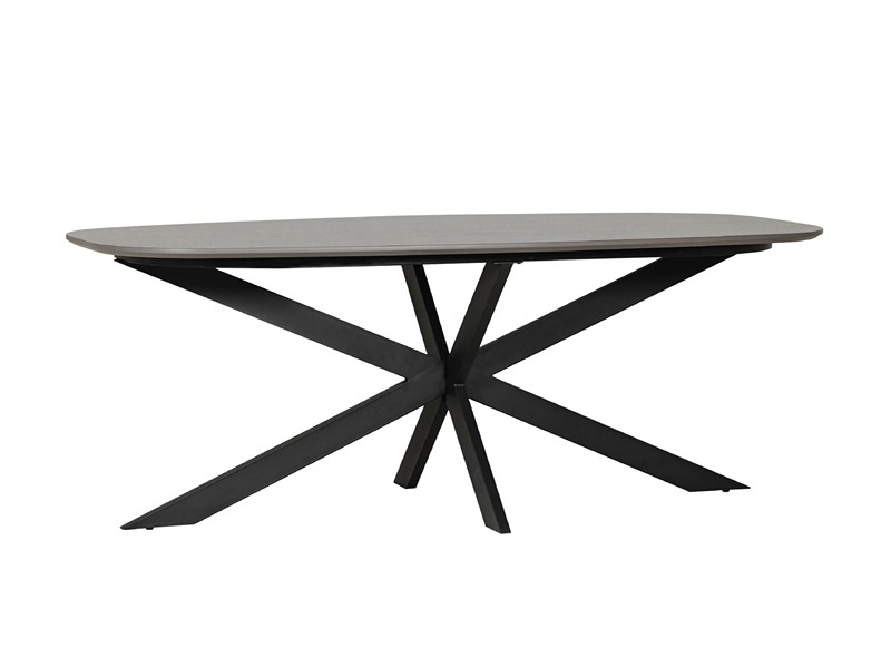 Sadia Dining Table Oval 2000Mm - Smoke
