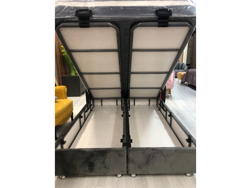 Isabel Gas Lift Bed - Charcoal