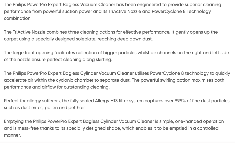 Philips Powerpro Expert Bagless Vacuum Cleaner